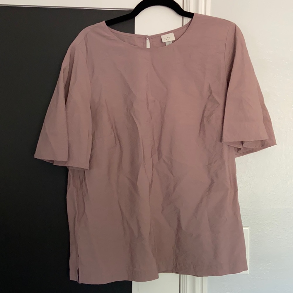 Mauve Blouse with Back Keyhole